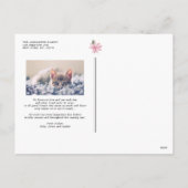 ピンクのポインセティアスChalkboardメリークリスマスフォト シーズンポストカード (裏面)