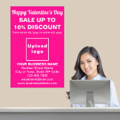 ピンクのポスターにビジネスのバレンタインデー ポスター