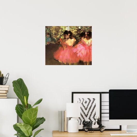 ピンクのポスターのデガスダンサー ポスター (ホームオフィス)