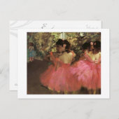 ピンクのポストカードのダンサー ポストカード (正面/裏面)