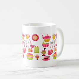 ピンクのポット&パンキッチン用品 コーヒーマグカップ