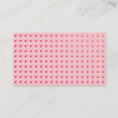 ピンクのポップアートの名刺 名刺 (裏面)