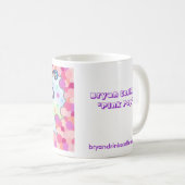 ピンクのポップ・アートのなマグ コーヒーマグカップ (正面右)