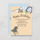 ピンクのポニー 招待状 (正面/裏面)