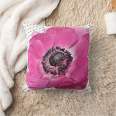 ピンクのポピーが必要なのは愛だけはっきりしたモダンフローラ クッション (ブランケット)