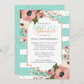 ピンクのポピーな愛 | ブライダルシャワーへの招待 招待状 (正面/裏面)
