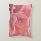 ピンクのポピーな花フローラアクセント枕 アクセントクッション (裏面(縦))