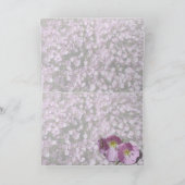 ピンクのポピーのフォトフレーム カード (内部)