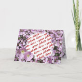 ピンクのポピーのフォトフレーム カード (正面)