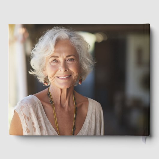 ピンクのポピーフローラ葬儀記念 ゲストブック (裏面)