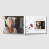 ピンクのポピーフローラ葬儀記念 ゲストブック (全面)