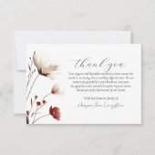 ピンクのポピー写真記念碑 サンキューカード (正面)