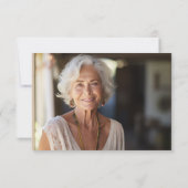 ピンクのポピー写真記念碑 サンキューカード (裏面)