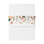 ピンクのポピー素朴ズ結婚の花 招待状ベリーバンド (裏面例)