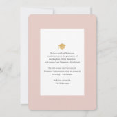 ピンクのポピー フラワーフォト 卒業おめでとうのご案内 招待状 (裏面)