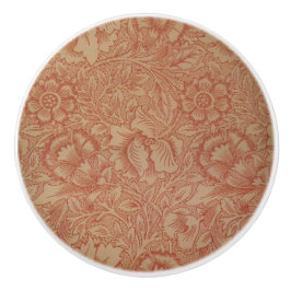 ピンクのポピー（William Morris著） (ヴィンテージパターン) セラミックノブ