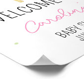 ピンクのポプシクル赤ちゃんシャワーへようこそ ポスター (角)