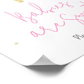 ピンクのポプシクル赤ちゃんシャワーベビーは甘い ポスター (角)