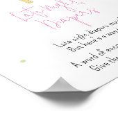 ピンクのポプシクル赤ちゃんシャワー深夜おむつ ポスター (角)