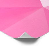 ピンクのポリゴンの背景:抽象芸術描写3D ポスター (角)