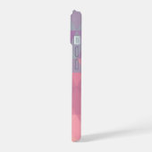 ピンクのポリゴン iPhone 15ケース (左側面)