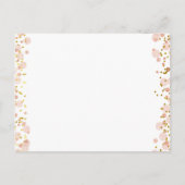 ピンクのポンチョ風気球のベイビーシャワーブック 赤ちゃんのための絵本 インビテーションポストカード (裏面)