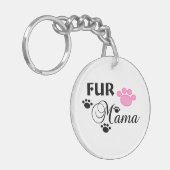 ピンクのポーキーチェーンを持つファーママ キーホルダー (正面左)