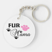 ピンクのポーキーチェーンを持つファーママ キーホルダー (裏面)