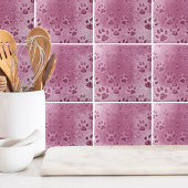 ピンクのポーパターン タイル