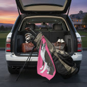 ピンクのポーフェクション：ボストンテリアゴルフタオル ゴルフタオル