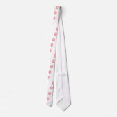 ピンクのポープリントとハート ネクタイ (裏面)