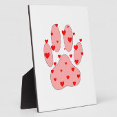 ピンクのポープリントとハート フォトプラーク (側面)