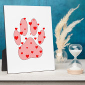 ピンクのポープリントとハート フォトプラーク (側面)