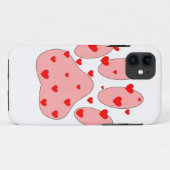 ピンクのポープリントとハート Case-Mate iPhoneケース (裏面(横))