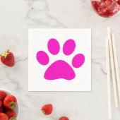 ピンクのポープリントキュートガーリーホリカラフルーホワイト スタンダードカクテルナプキン (インサイチュ)