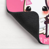 ピンクのマウスパッドのかわいいのバニーのカップル マウスパッド (コーナー)