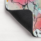 ピンクのマウスパッドの抽象的なケシ マウスパッド (コーナー)