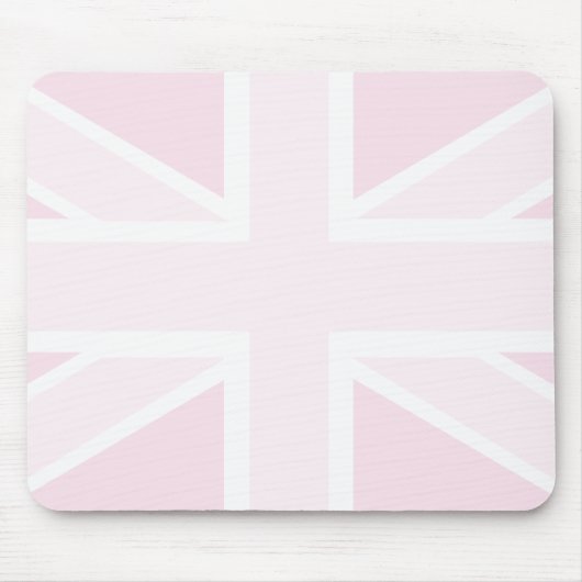ピンクのマウスパッドの英国国旗の旗 マウスパッド (正面)