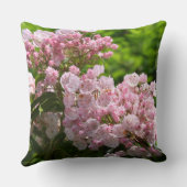ピンクのマウンテンローレルの花 クッション (裏面)