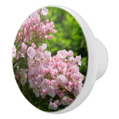 ピンクのマウンテンローレルの花 セラミックノブ (右)