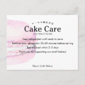 ピンクのマカロンのようなケーキの取り扱い説明 サンキューカード (正面)