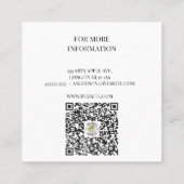 ピンクのマカロンモダンウォーターカラーベーカリー スクエア名刺 (裏面)