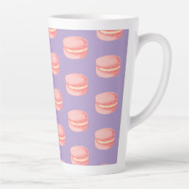 ピンクのマカロン カフェラテマグ