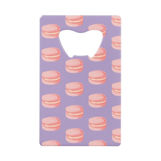 ピンクのマカロン クレジットカード栓抜き (正面)