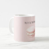 ピンクのマカロン コーヒーマグカップ (正面左)