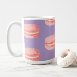 ピンクのマカロン コーヒーマグカップ