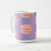 ピンクのマカロン コーヒーマグカップ (正面左)