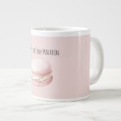 ピンクのマカロン ジャンボコーヒーマグカップ (正面右)