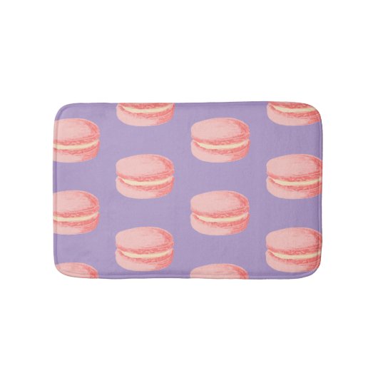 ピンクのマカロン バスマット (正面)