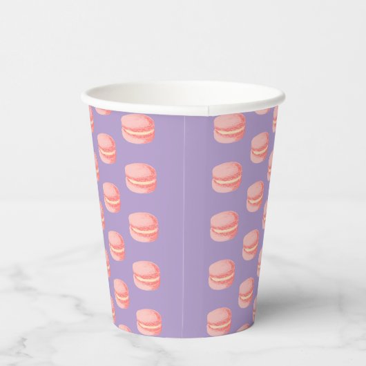 ピンクのマカロン 紙コップ (右)